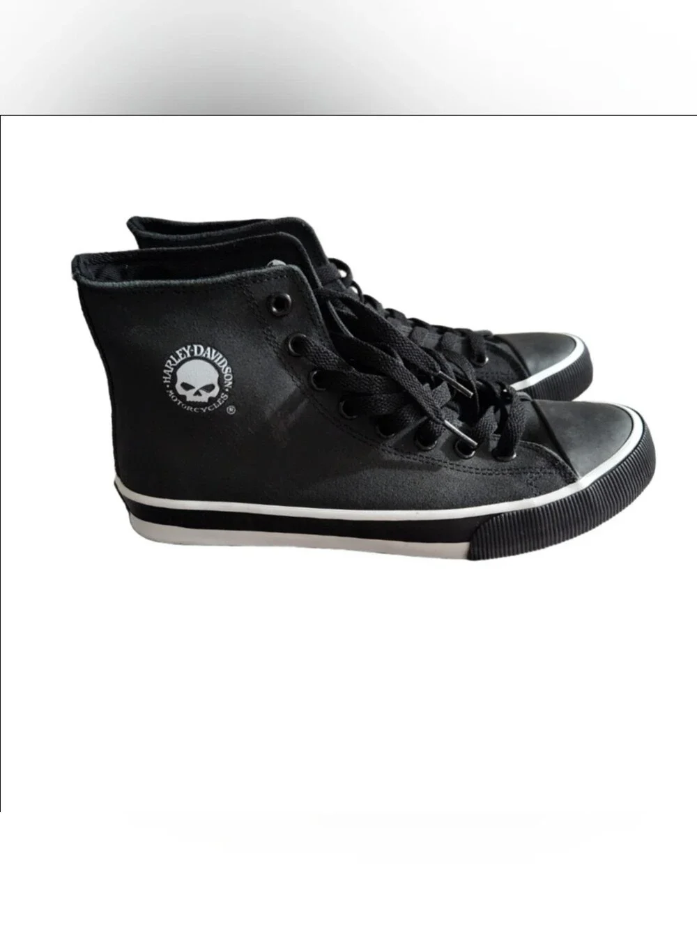 New Mens Harley Davidson Baxter High Top Sneaker Skull Sz 8